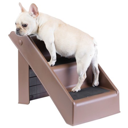 Pawsmark 3 Step Foldable Non-slip Pet Stairs, Ramp for Dogs and Cats QI003701.BN